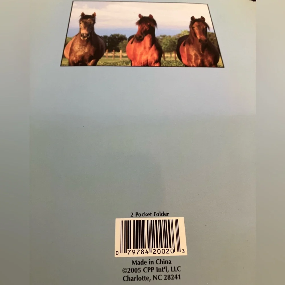 Y2K Pocket binder folders bundle—3 horse folders 1 Joe Boxer smiley face print